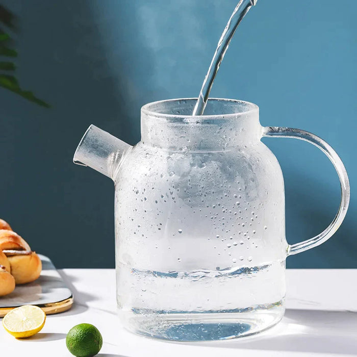 Glass Water Jug With Round Spout