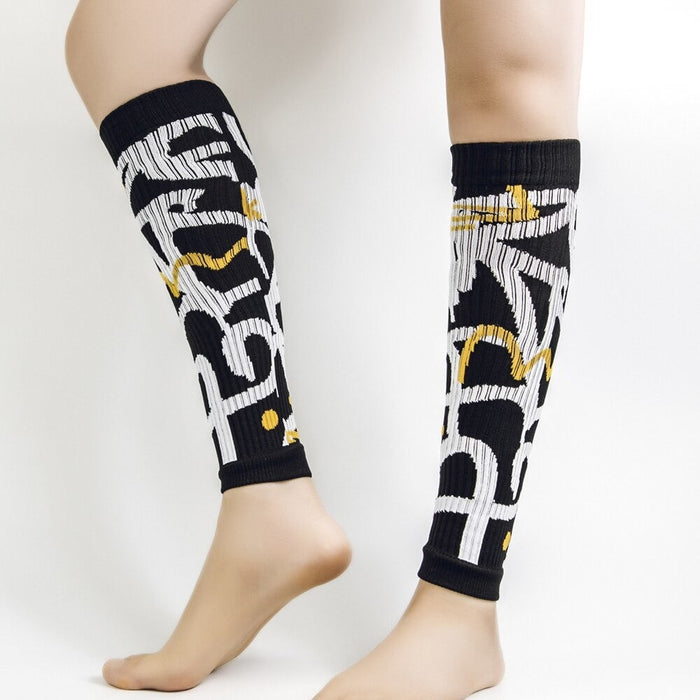 2Pcs/Pair Sports Graffiti Calf Socks for Men Women