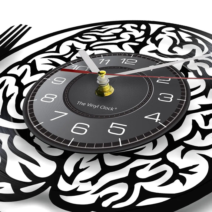 Neuron Wall Clock Brain Decor With Cutlery