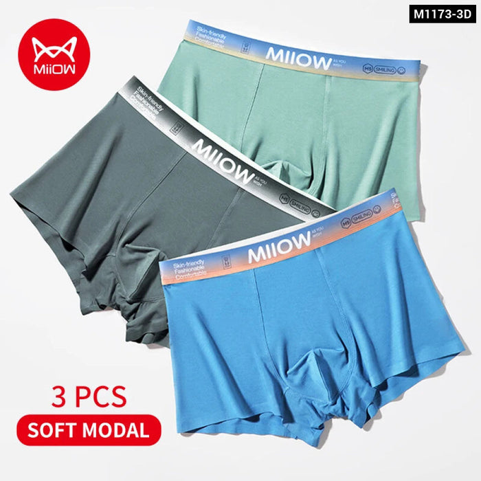 Pack Of 3 Antibacterial Modal Boxer Shorts For Men