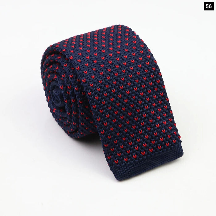 Classic Knit Neck Ties Plaid Dots 6Cm Width Business And Wedding