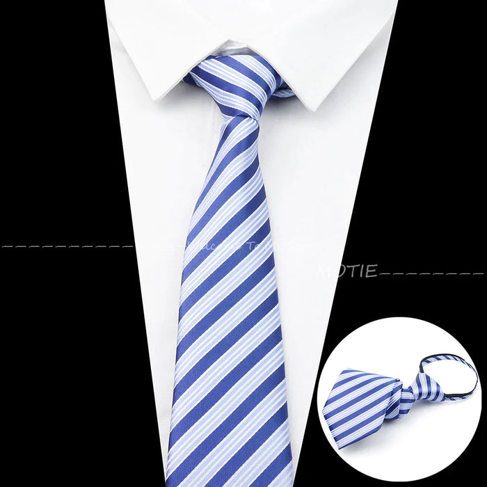 Bold Striped Zipper Tie For Daily Wear And Weddings