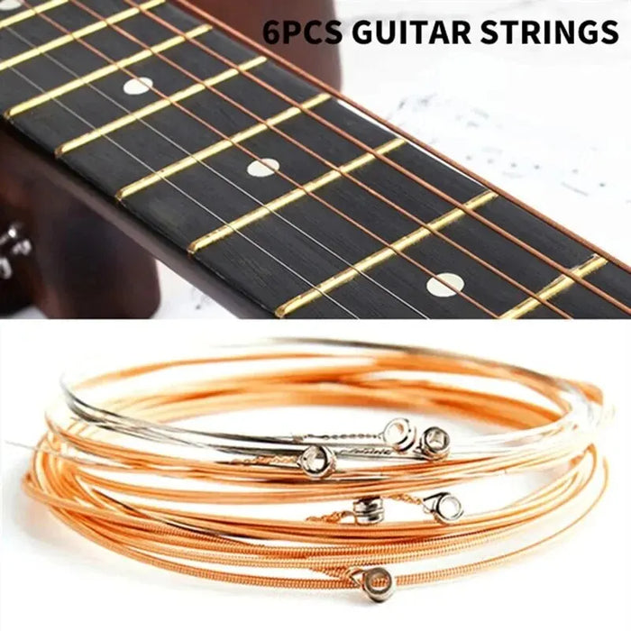 6 Piece Copper Guitar Strings For Classical Acoustic Guitar