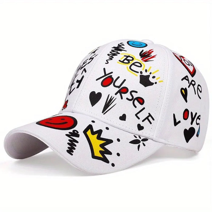 Spring / Autumn Graffiti Print Snapback Cap / Hat