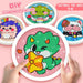 Kids 5d Dino And Hedgehog Diamond Painting Set With Frame