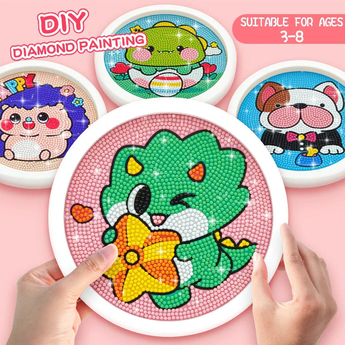 Children’s Diy 5d Dinosaur Hedgehog Mosaic Diamond