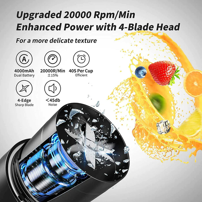 460Ml Portable Electric Fruit Juicer Cup With Usb Charge