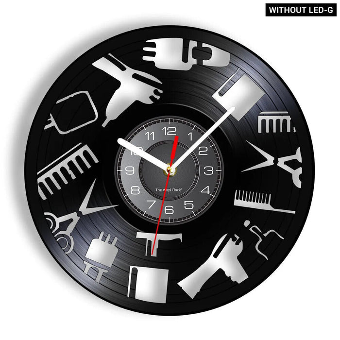 Barber Wall Clock For Hair Salon Interior Design