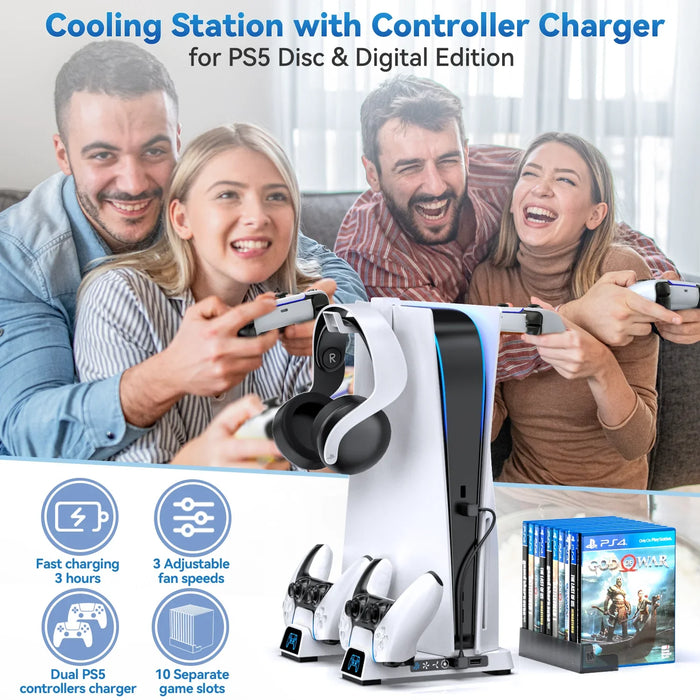 Ps5 Cooling Stand Controller Charging Usb Port