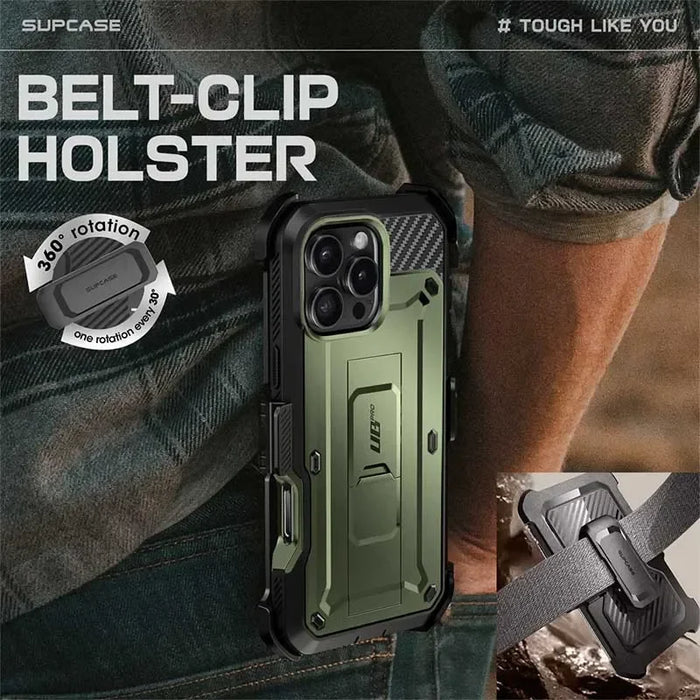 For Iphone 16 Pro Max 6.8" Ub Pro Full-Body Heavy Duty Rugged Phone Case With Built-In Screen Protector