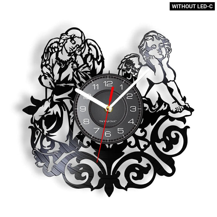 Angel On The Moon Vinyl Wall Clock