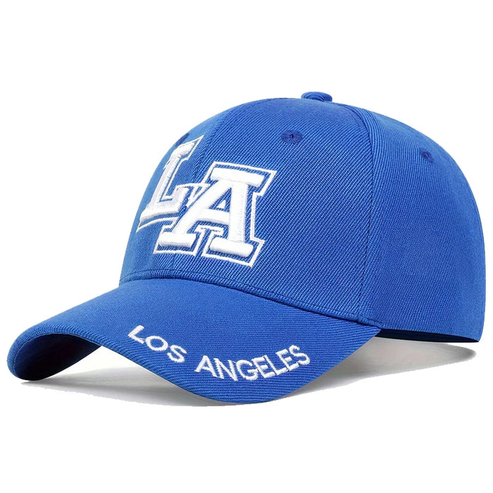 Adjustable La Embroidered Baseball Cap / Hat For Outdoor Wear