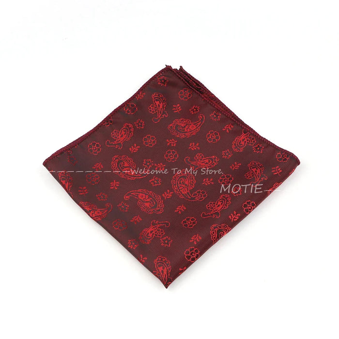 Blue Paisley Pocket Square Mens Business And Wedding Accessory