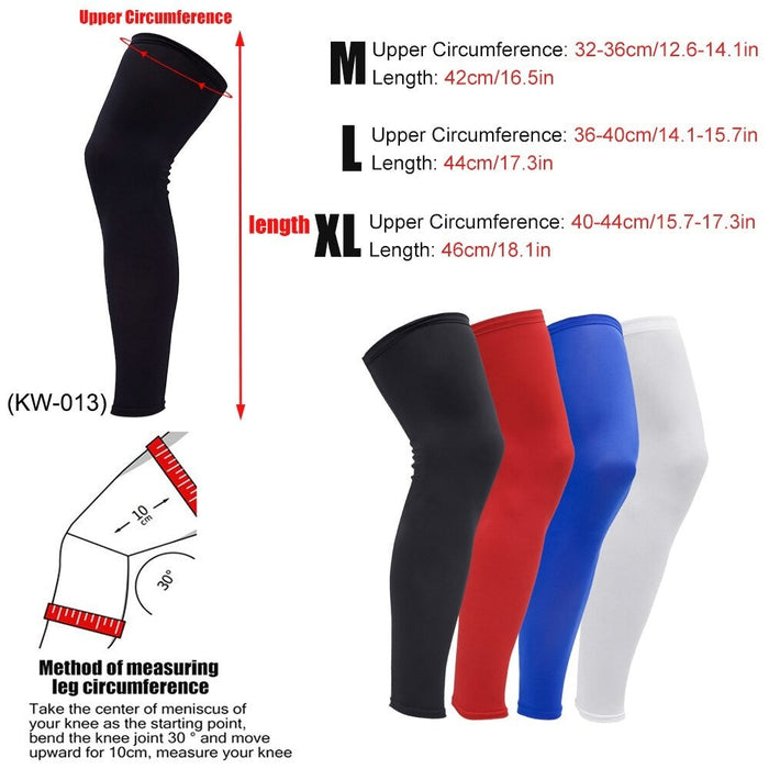 1Piece Anti-UV Anti-slip Breathable Leg Compression Sleeve For Cycling Running Basketball