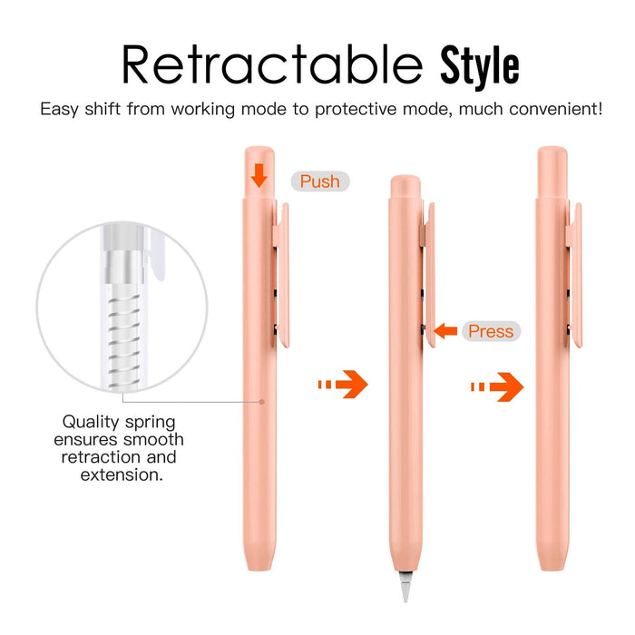 Retractable Tip Cap Protective Pencil Sleeve Cover with Sturdy Clip for Pencil 1st Gen