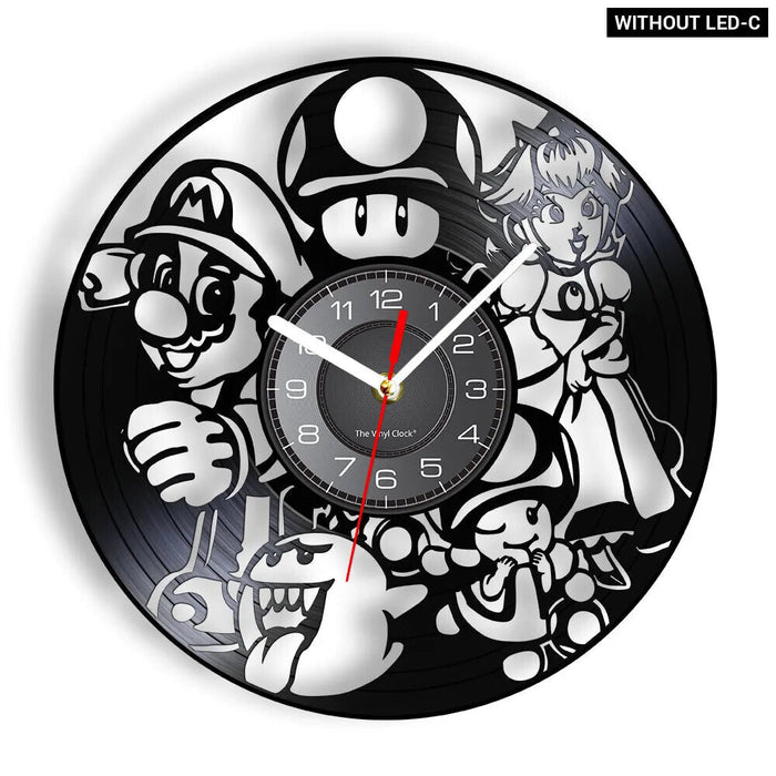 Retro Mushroom Game Wall Clock