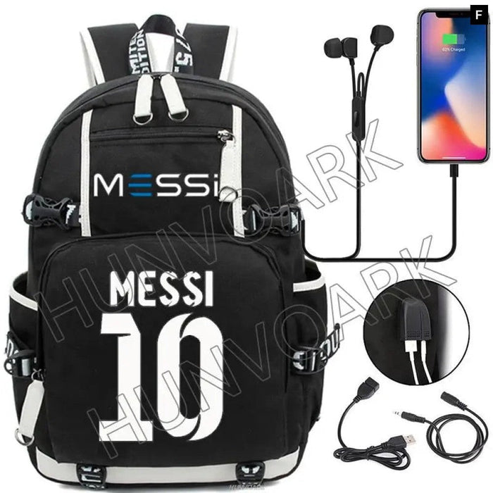 Unisex Messi Hikking Kids Laptop Waterproof School Bag