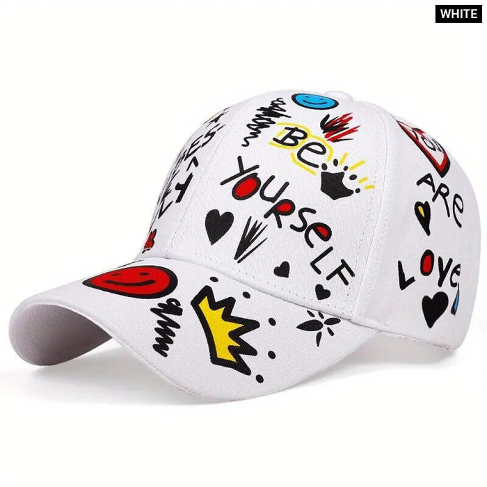 Spring / Autumn Graffiti Print Snapback Cap / Hat