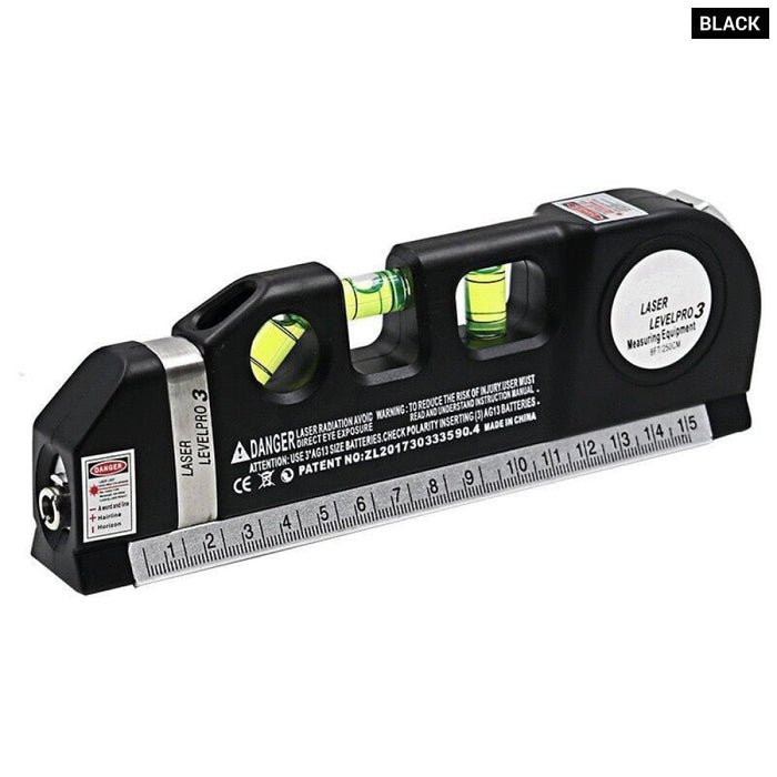 Laser Level Multipurpose Line Laser Leveler Tool Cross Line Lasers With 8FT 2.5M Standard Measure Tape and Metric Rulers