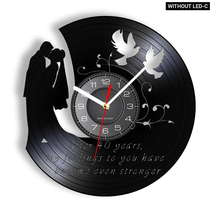 Custom Vinyl Record Wedding Clock