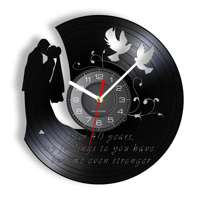 Custom Vinyl Record Wedding Clock