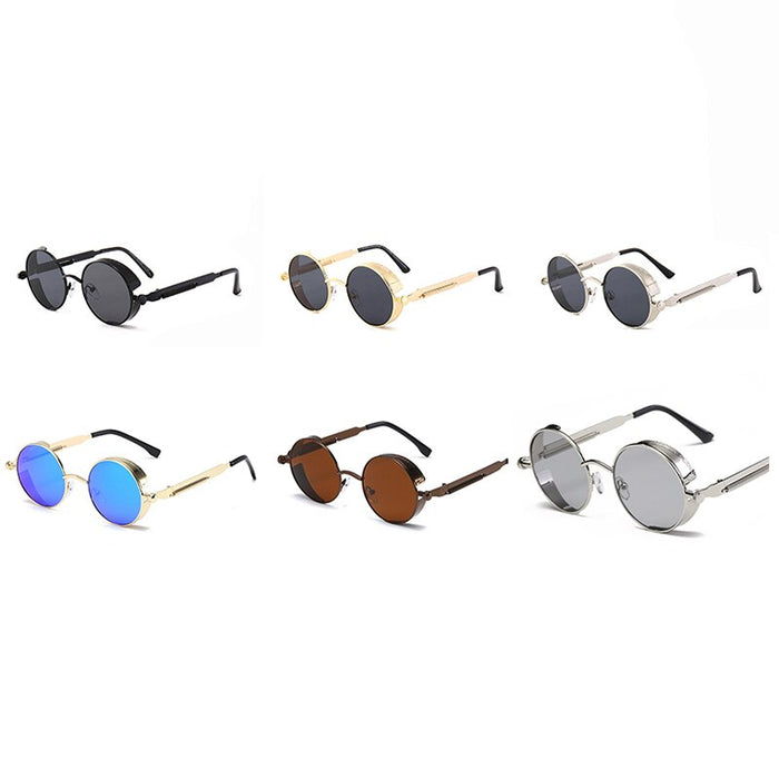 Metal Steam Punk Style Sun Glasses Steampunk Fashion Men Retro Round Sunglasses