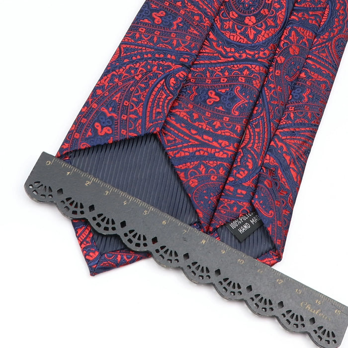 Paisley Tie 8Cm Necktie For Mens Fashion Business And Weddings