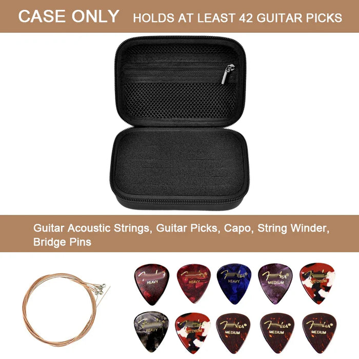 Universal Guitar Pick Case For Fender D Addario Chromacast Jim Dunlop Acoustic Strings 70 Picks