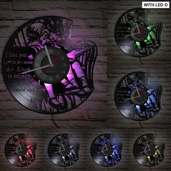 Inspiring I Love You To Infinity Vinyl Clock