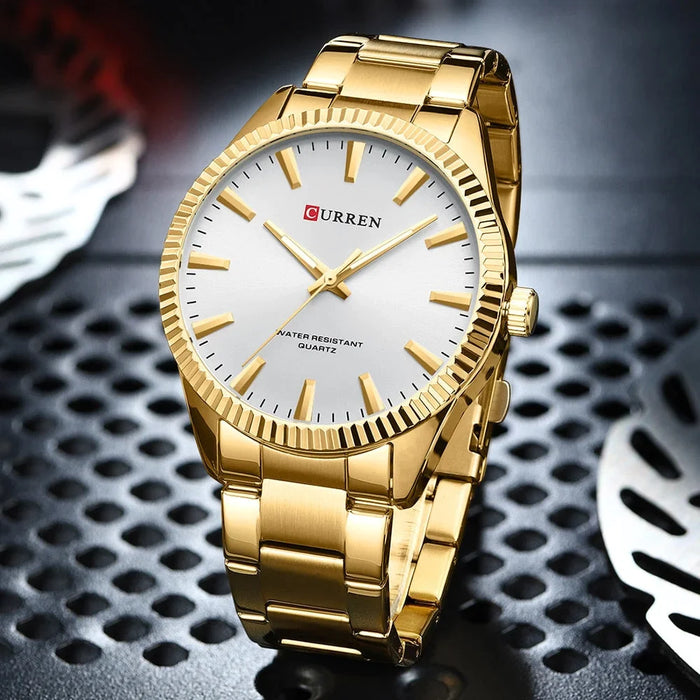 Men'S Watches Quartz Stainless Steel Wristwatches Style Luminous Hands Clock