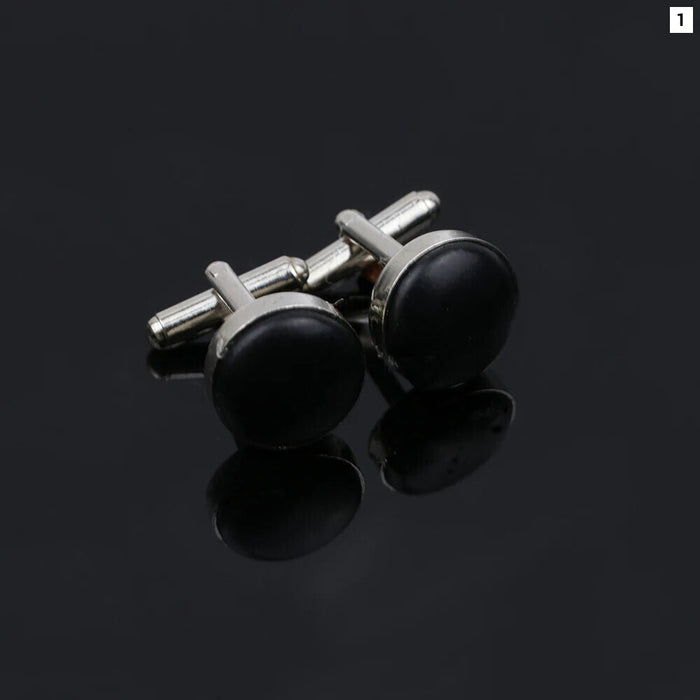 Solid Colour Cufflinks Mens Wedding Accessory