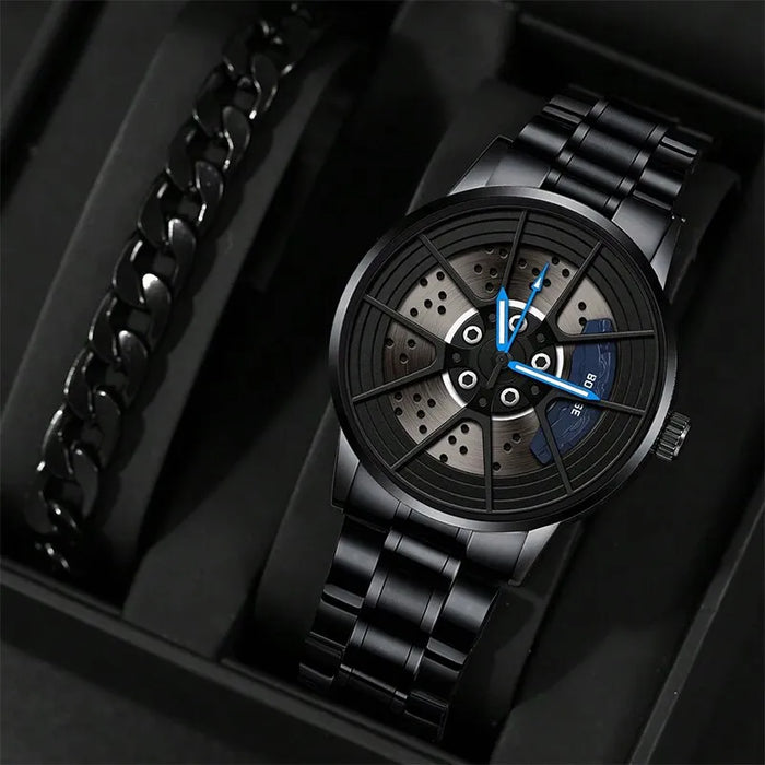 Fashion Mens Watches Luxury Quartz Men Wrist Watch Waterproof Luminous Stainless Steel Watch Bracelet Clock