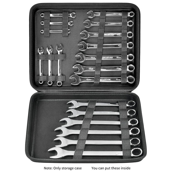 Ratchet Wrench Organizer Case For Metric Sae Set 19 Combination Tools