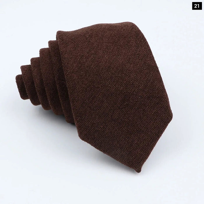 Colourful Cotton Corduroy Neck Tie 7Cm Skinny Wedding Party Tuxedo Accessory