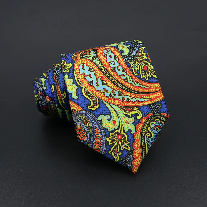 Super Soft Paisley Necktie 7Cm Slim Business Tie For Men