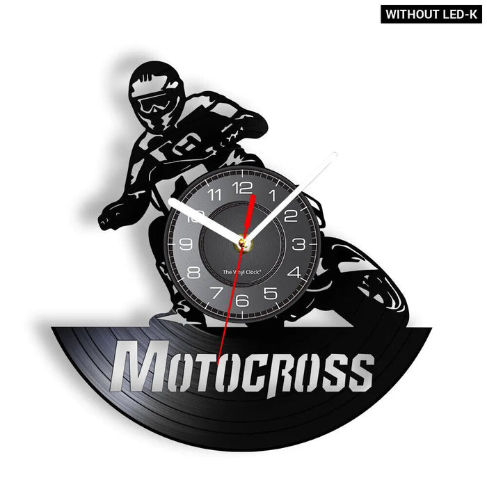 Motocross Vinyl Record Wall Clock