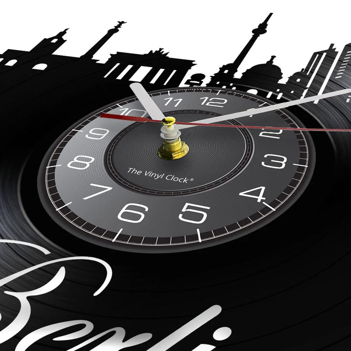 Berlin Skyline Vinyl Record Clock