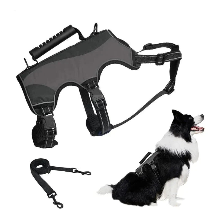 Tactical Dog Harness Leash Set No Pull Reflective Easy Control