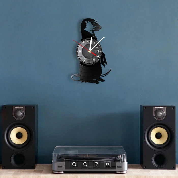 Meerkat Vinyl Record Wall Clock