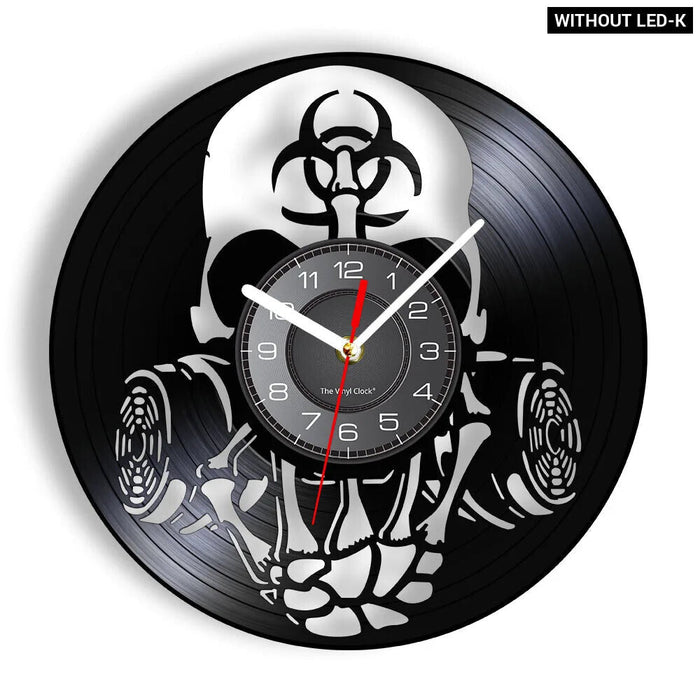 Musical Skull Vinyl Record Wall Clock