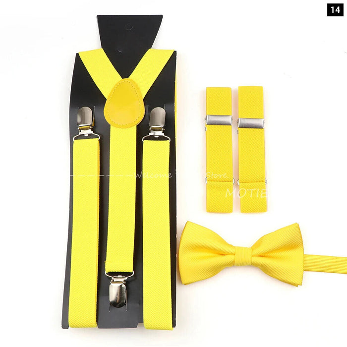 Adjustable Elastic Suspender Set For Weddings