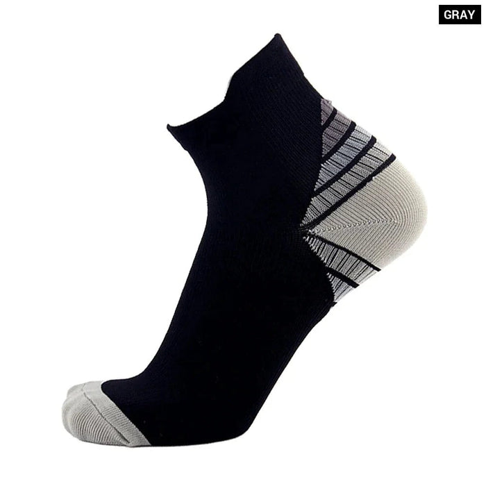 1 Pair Low Cut Ankle Compression Running Socks With Arch For Men & Women