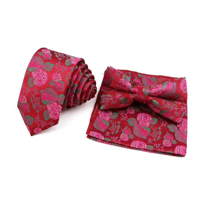 Top Quality 6Cm Bowtie Set Red Pink For Weddings And Parties