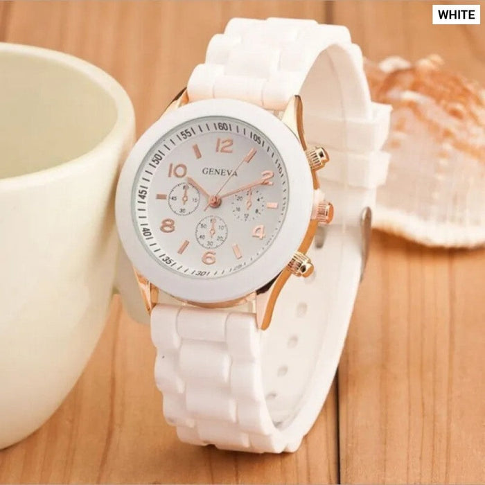 Fashion Women Watches White Silicone Jelly Quartz Watch Ladies Dress Wrist Watch S For Girls