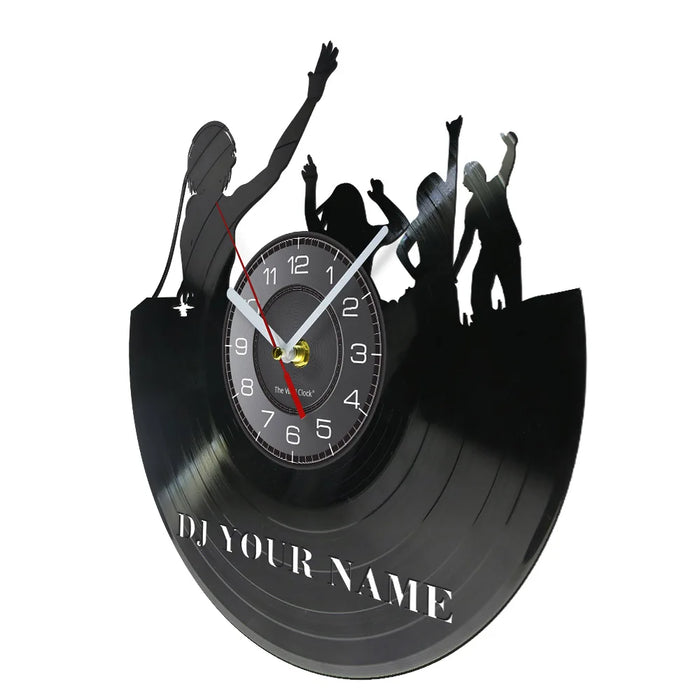 Personalized Dj Vinyl Record Wall Clock