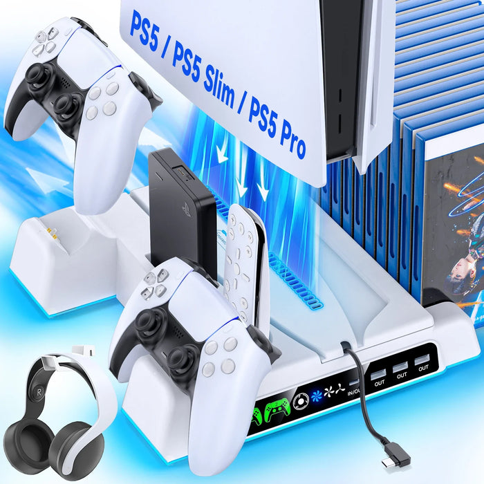 3 Level Fan Cooling Station For Ps5/Ps5 Slim Console