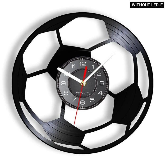 Soccer Trophy Vinyl Record Clock