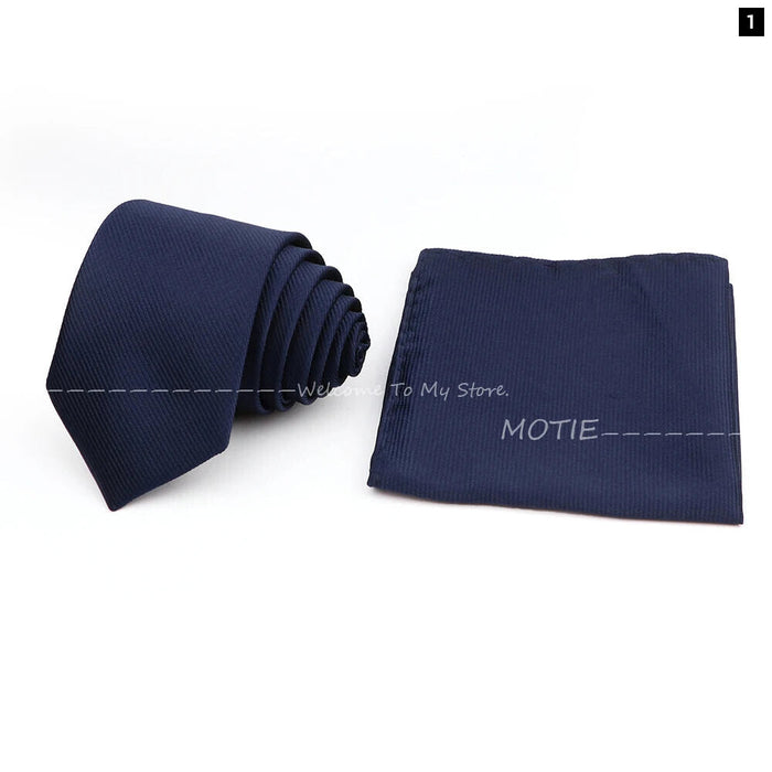 Classic Striped Tie Set For Business And Weddings