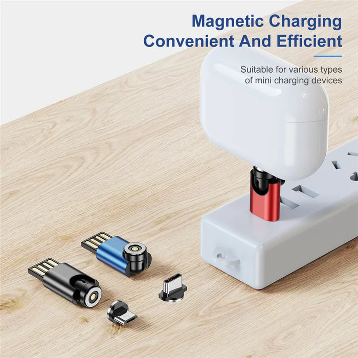 Compact With 540 Degree Magnetic Usb C Converter For Iphone Huawei Xiaomi Samsung