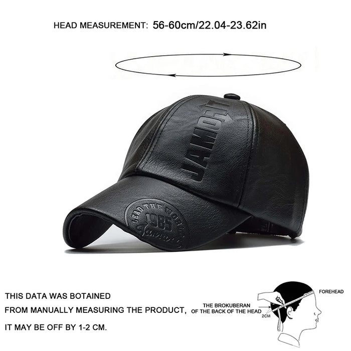 Adjustable Leather Baseball Cap / Hat For Outdoor Wear